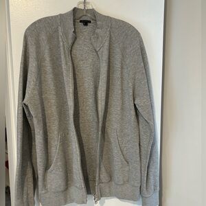 Theory Full Zip Sweatshirt size large grey.